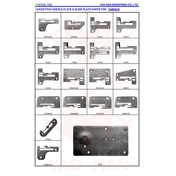 Lockstitch needle plates & slide 011